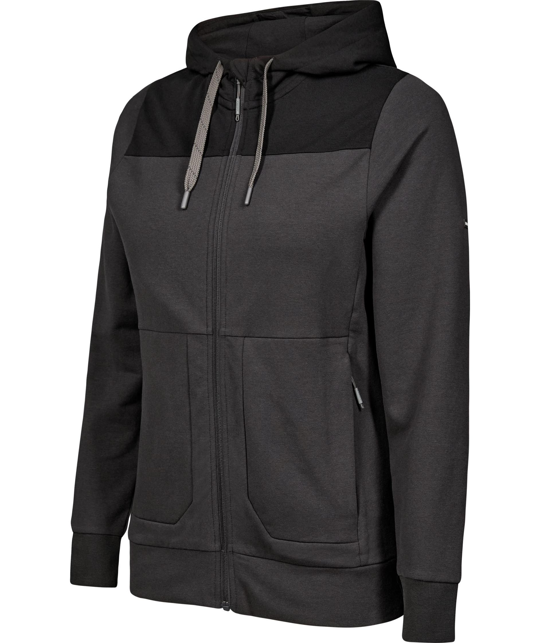 Engel Entire women's hoodie with zipper, Anthracite Grey/Black, large image number 5