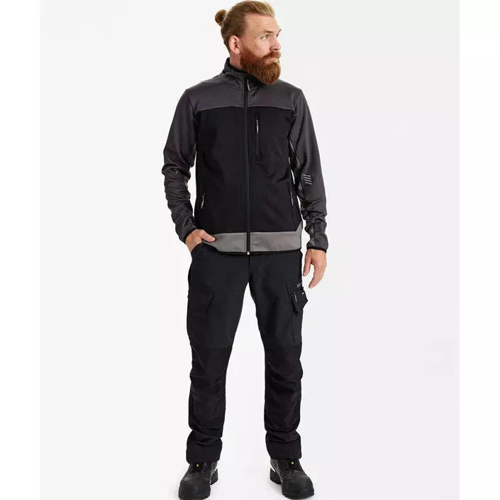 Engel Entire midlayer cardigan, Black/Anthracite Grey, large image number 2