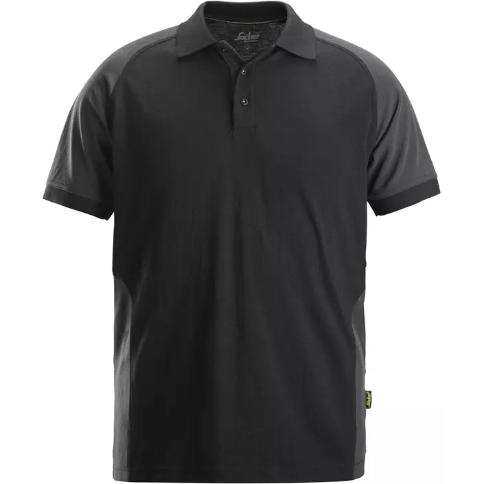 Snickers polo T-shirt 2750, Black/Steel Grey, large image number 0