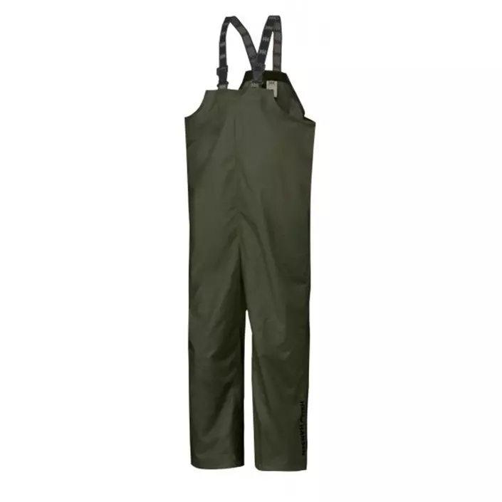 Helly Hansen Mandal rain bib and brace trousers, Army Green, large image number 0