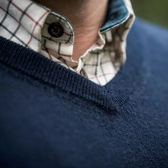 Seeland Pine stickad tröja med merinoull, Dark Sapphire, large image number 5