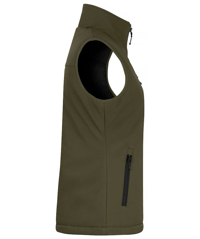 Clique lined women's softshell vest, Fog Green, large image number 3