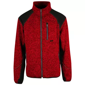 YOU Breckenridge  knitted fleece jacket, Red Melange