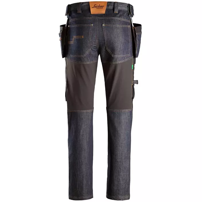Snickers FlexiWork denim craftsman trousers 6955, Denim/Black, large image number 1