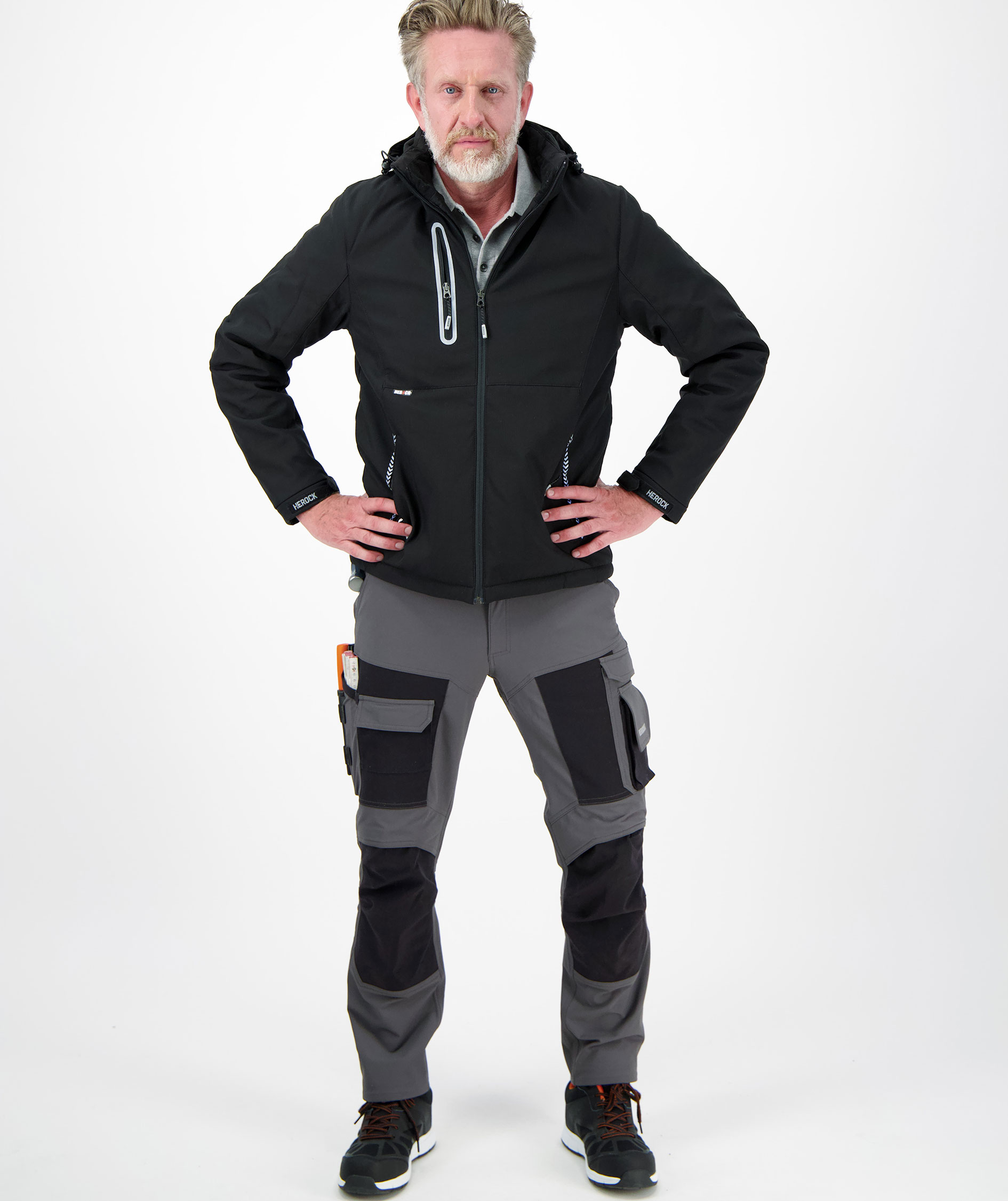 HEROCK Taris lined softshell jacket, Black, large image number 1