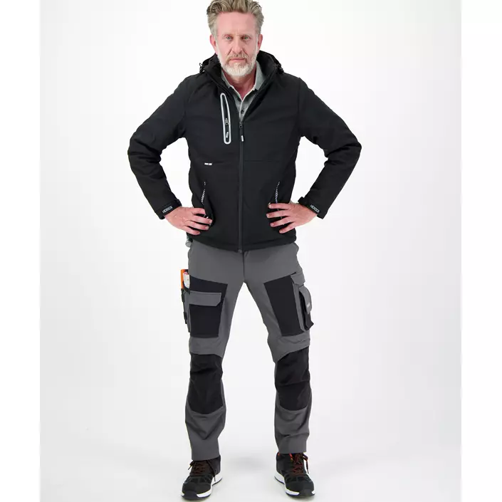 HEROCK Taris fodrad softshelljacka, Black, large image number 1