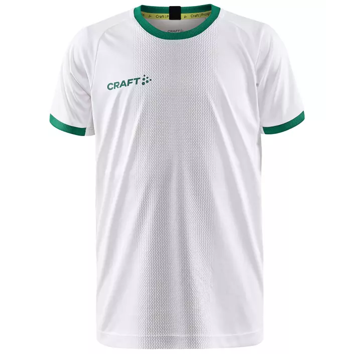 Craft Progress 2.0 Graphic Jersey T-shirt til børn, Hvid/Team Green, large image number 0
