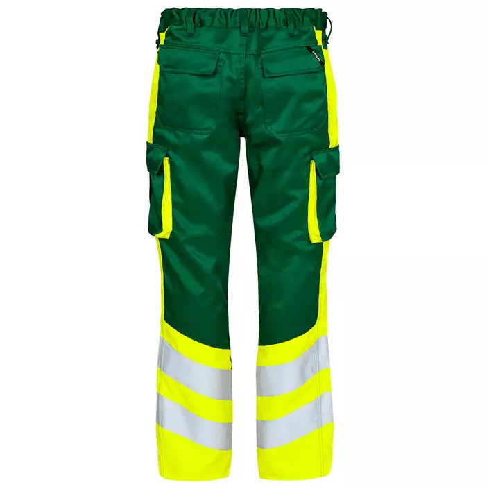 Engel Safety Light arbetsbyxa, Grön/Varsel Gul, large image number 1