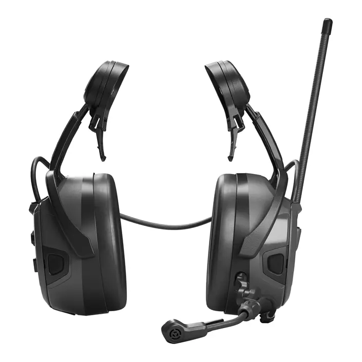 Hellberg Synergy DR helmet mounted ear defenders med Bluetooth, Grå/Svart, Grå/Svart, large image number 1
