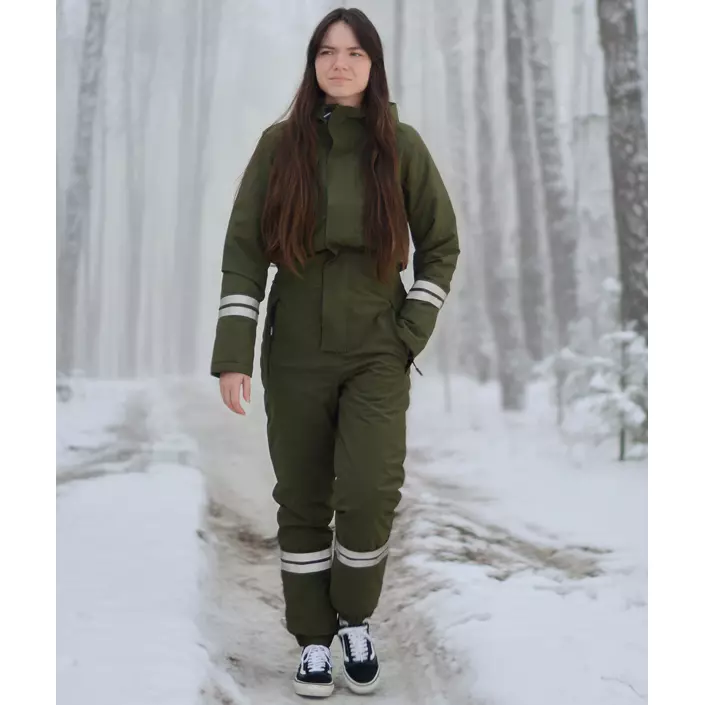 Lyngsøe vinter jumpsuit dam full stretch, Grön, large image number 1