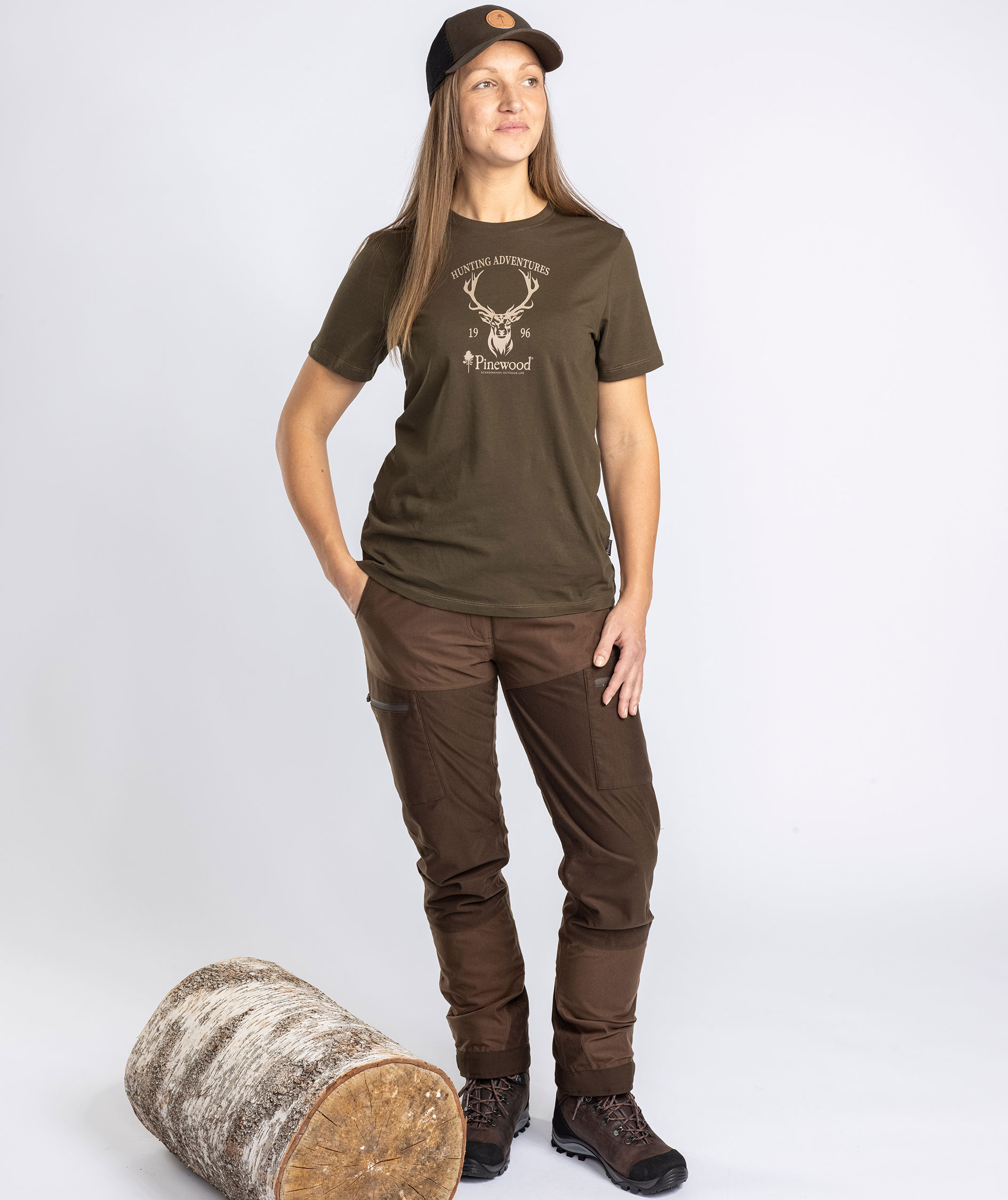 Pinewood Red Deer dame T-shirt, Green, large image number 3