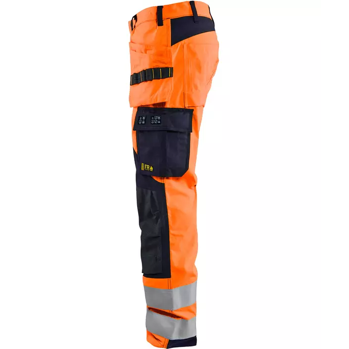 Blåkläder Multinorm håndverksbukse, Hi-vis Oransje/Marineblå, large image number 2