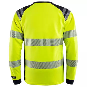 Fristads Flamestat langärmliges T-Shirt 7359 TFL, Hi-Vis gelb/marine