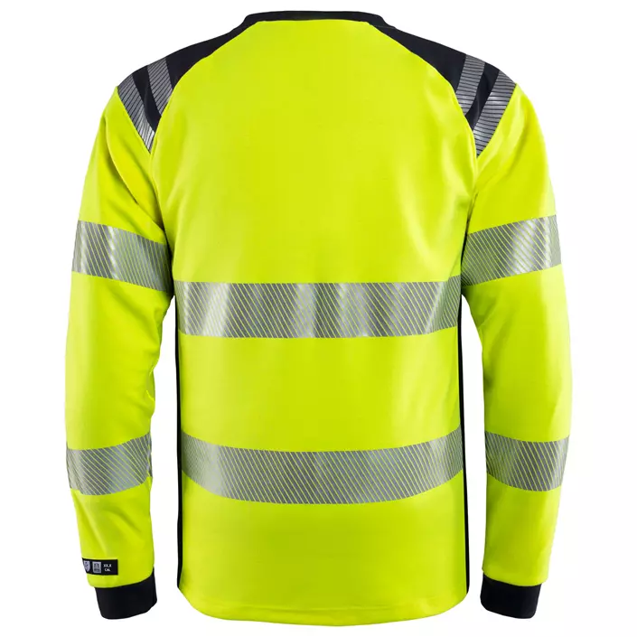 Fristads Flamestat long-sleeved T-shirt 7359 TFL, Hi-Vis yellow/marine, large image number 1