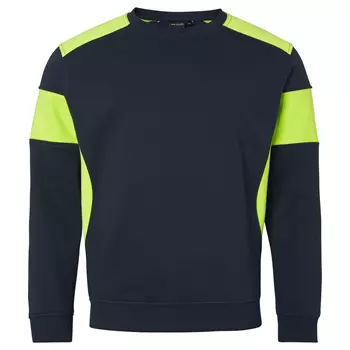 Top Swede sweatshirt 221, Navy/Hi-Vis gul
