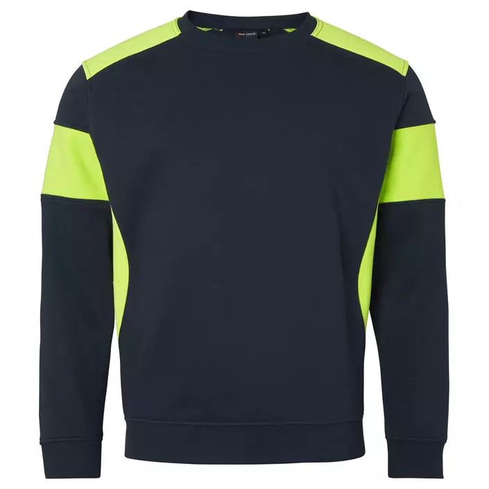 Top Swede sweatshirt 221, Navy/Hi-Vis gul, large image number 0