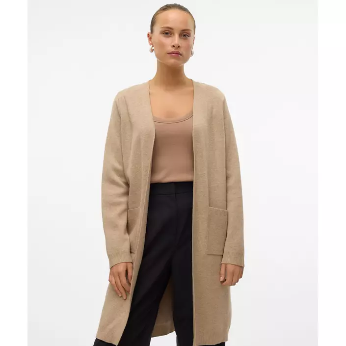 Vero Moda VMSABA  dame strikcardigan, Silver Mink, large image number 1