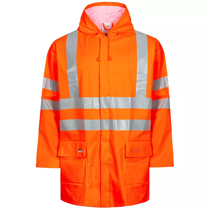 Lyngsøe PU rain jacket, Hi-vis Orange, large image number 0