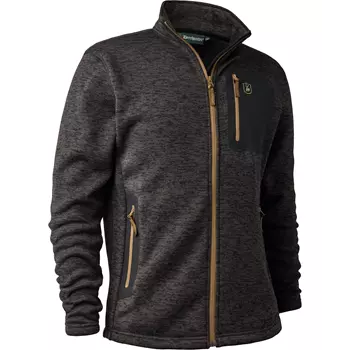 Deerhunter Sarek knitted jacket, Dark Grey Melange