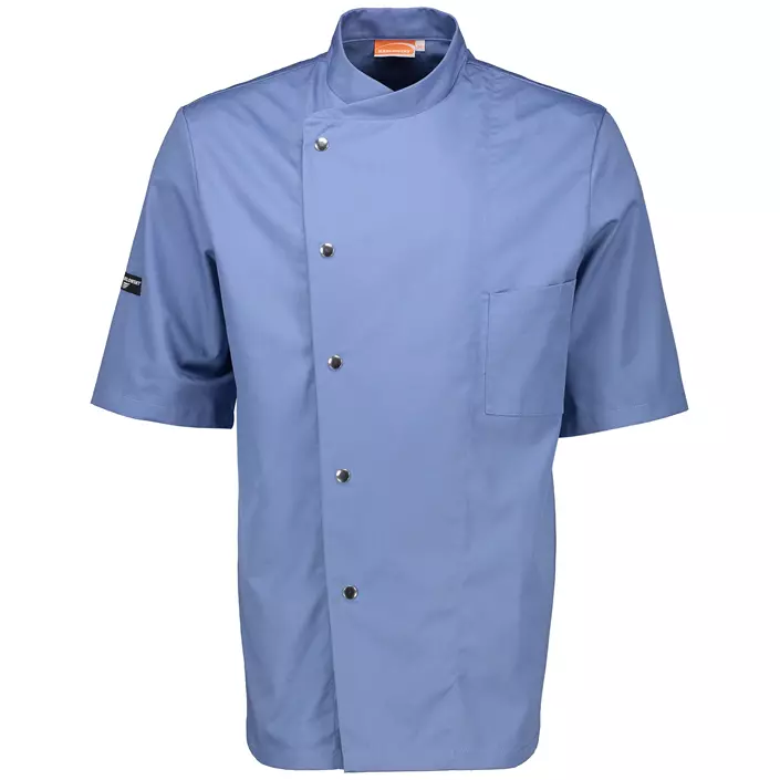 Karlowsky Gustav short-sleeved chef jacket, Grey/Blue, large image number 0
