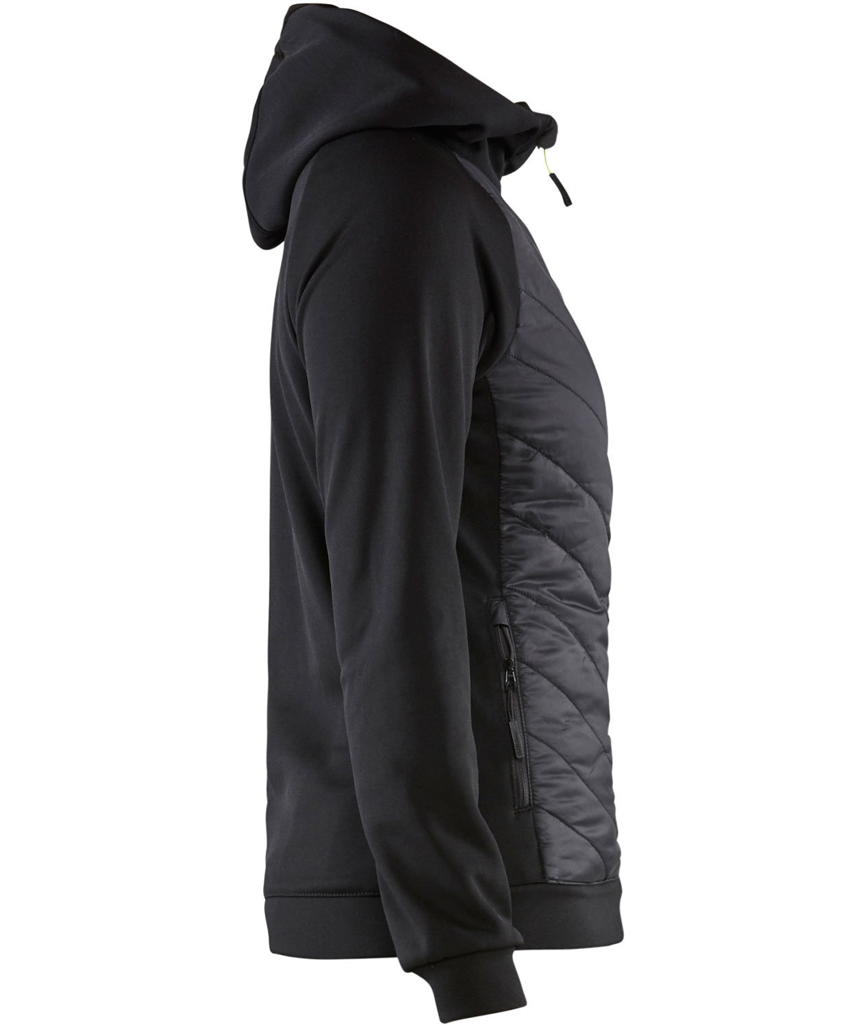 Bl&aring;kl&auml;der women's hybrid hoodie, Black/Hi-Vis Yellow, large image number 3