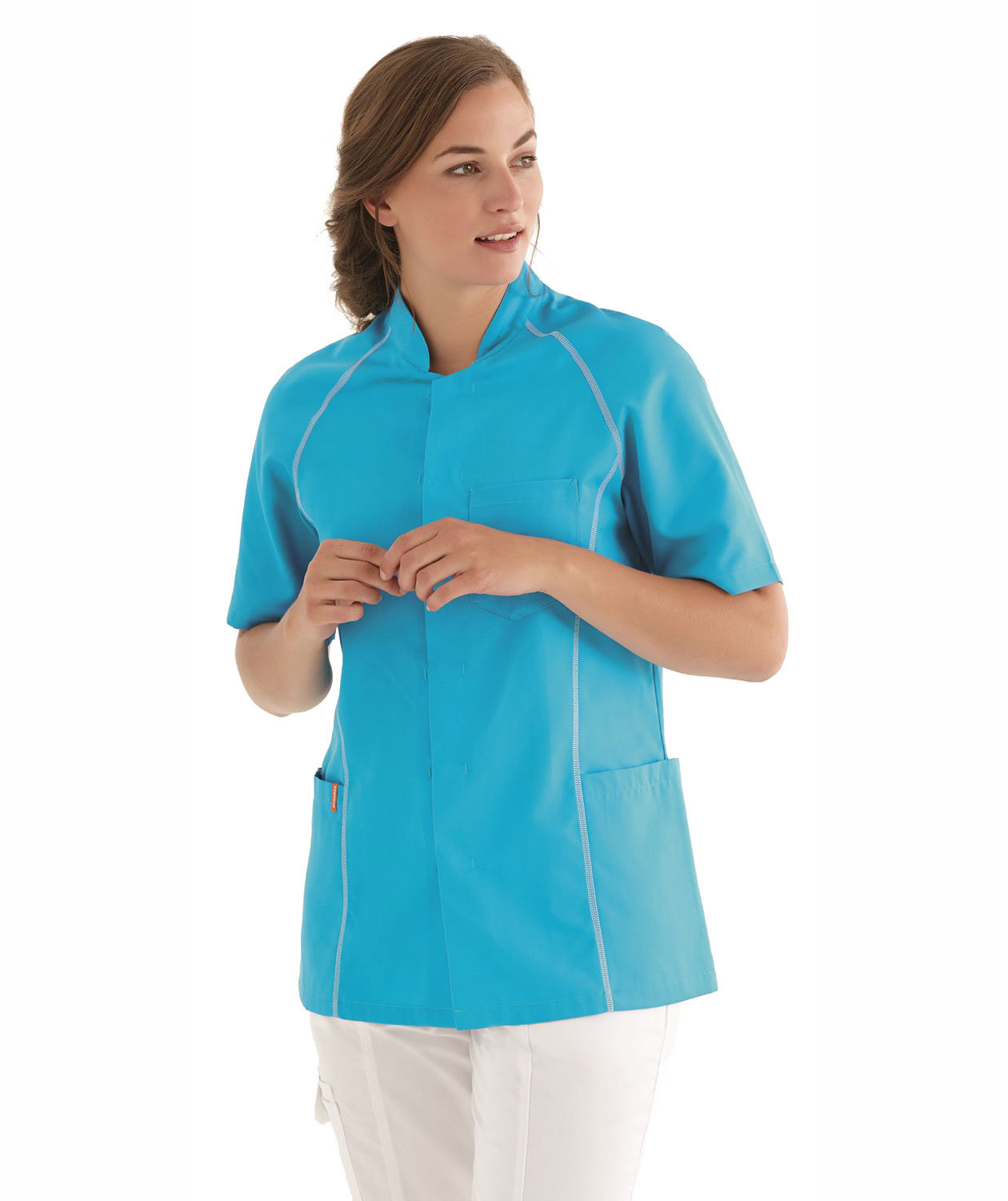 Kentaur kort&auml;rmad skjorta, Turkos