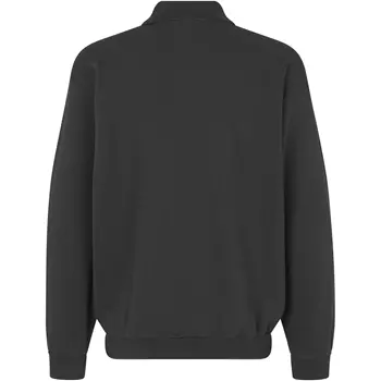 ID Klassisk langærmet Polo sweatshirt, Koksgrå