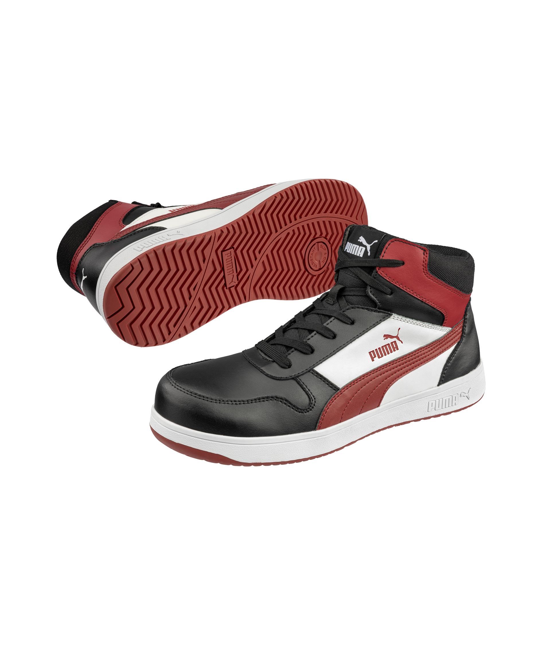 Puma Frontcourt Mid safety boots S3L, Black/White/Red, large image number 5