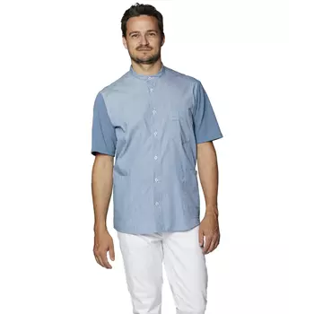 Kentaur kortärmad pique skjorta, Ljus Blå