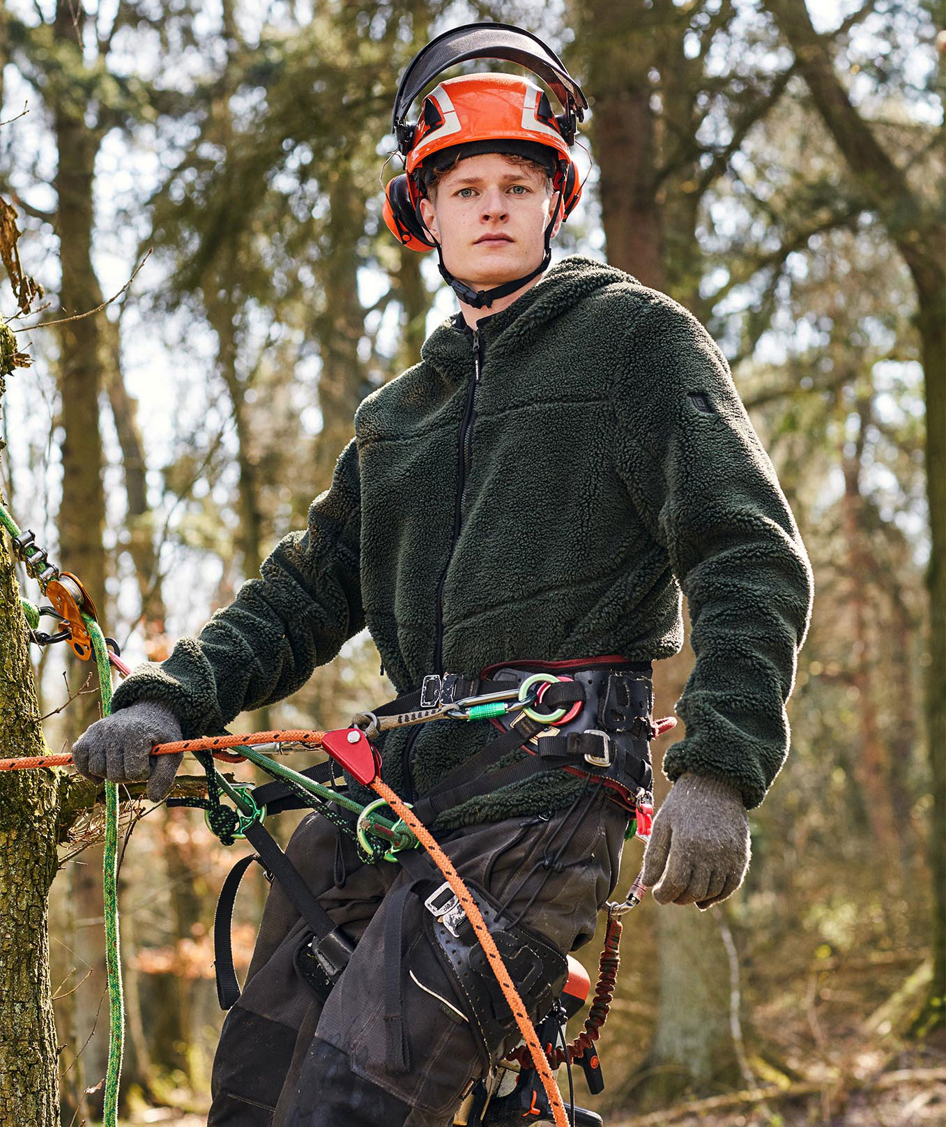 ID pile fleece jacket, Olive, large image number 4