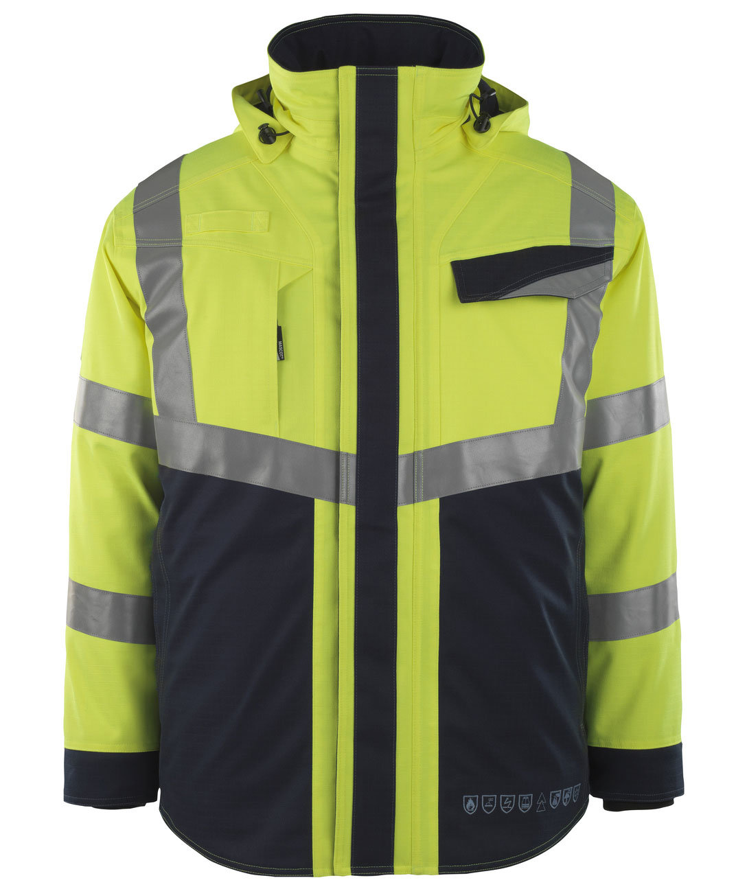 Mascot Multisafe Emmen winter jacket, Hi-Vis Yellow/Dark Marine