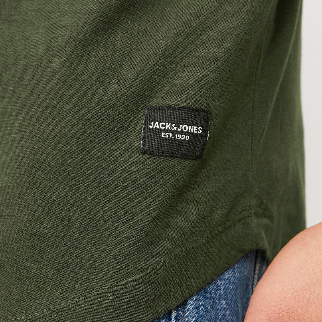 Jack & Jones JACJENS 5-pak T-shirt, White/Black/Navy/Forest, large image number 5