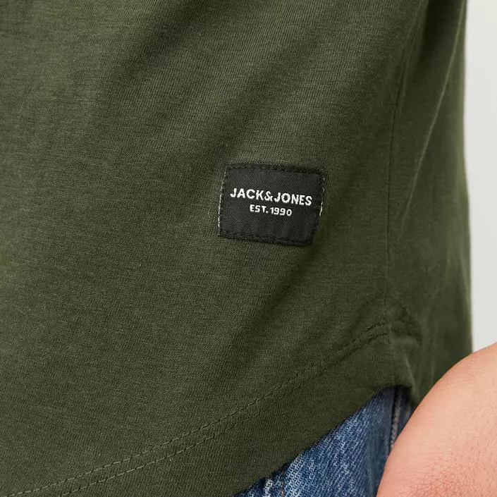 Jack & Jones JACJENS 5-pack T-shirt, White/Black/Navy/Forest, large image number 5