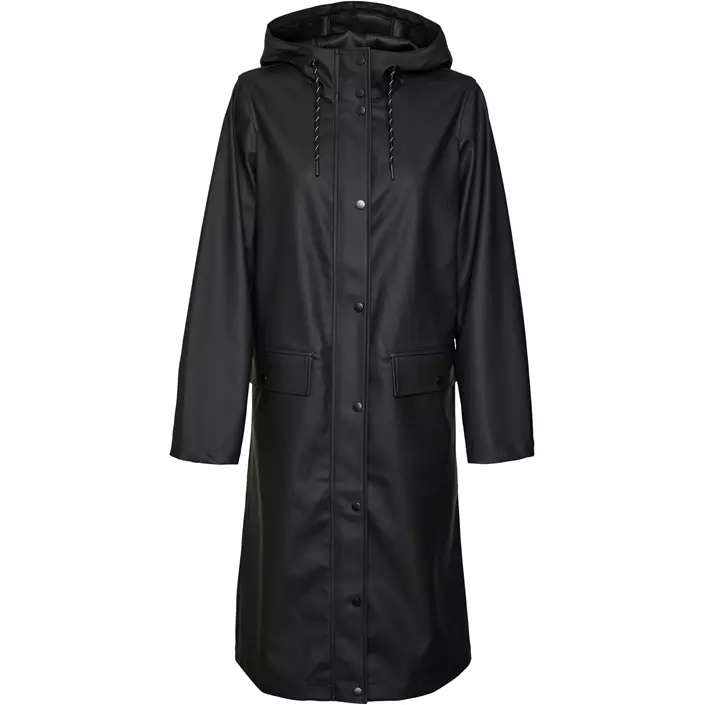 Vero Moda VMMALOU lång regnjacka, Black, large image number 0