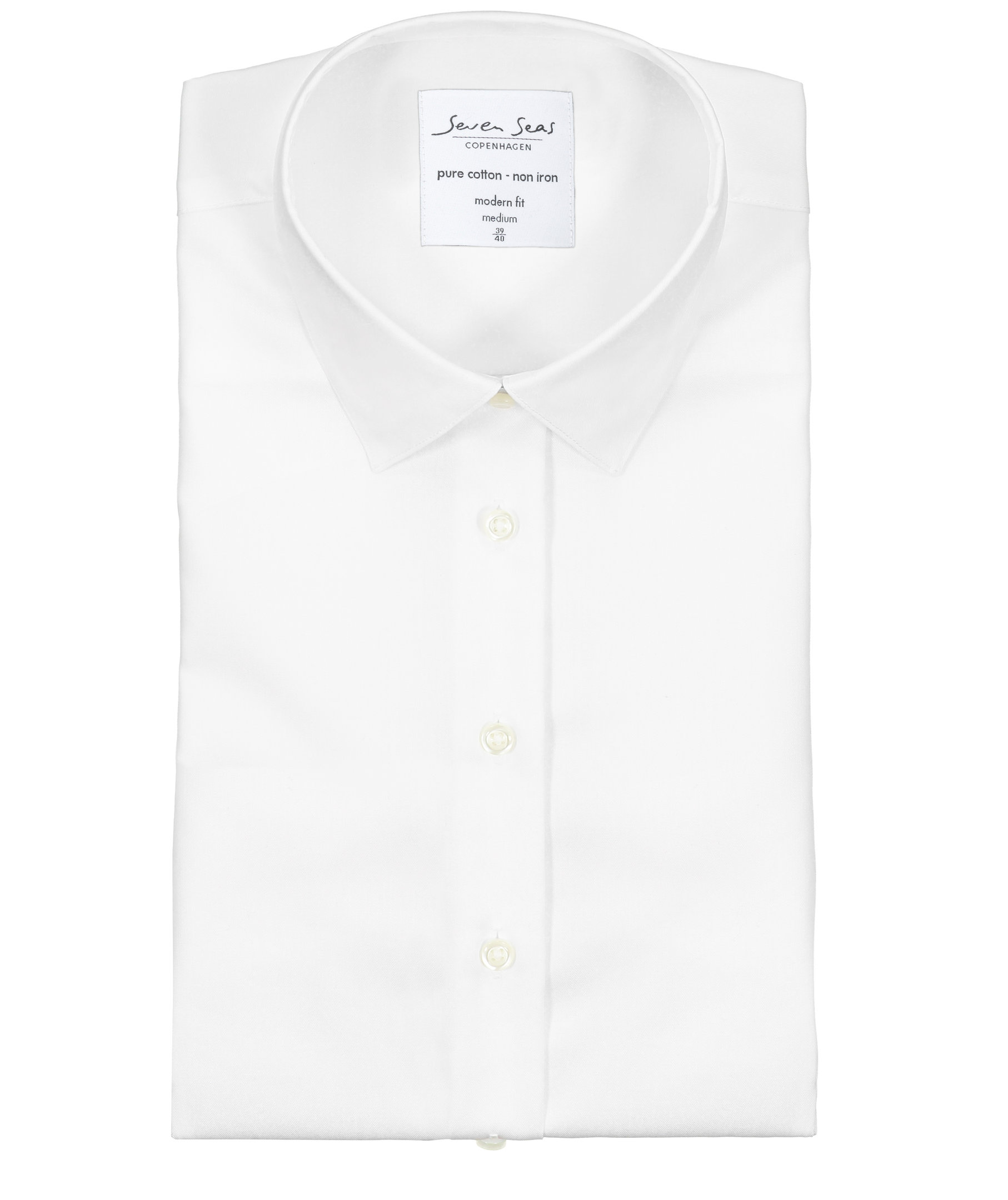 Seven Seas Fine Twill women's modern fit shirt, White, large image number 4