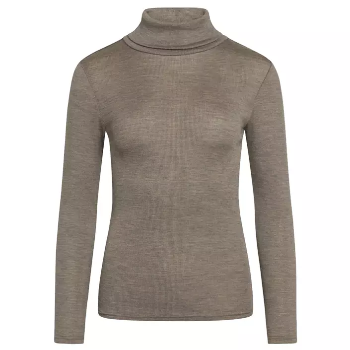 Claire Woman Alys women's knitted pullover with merino wool, Taupe, large image number 0