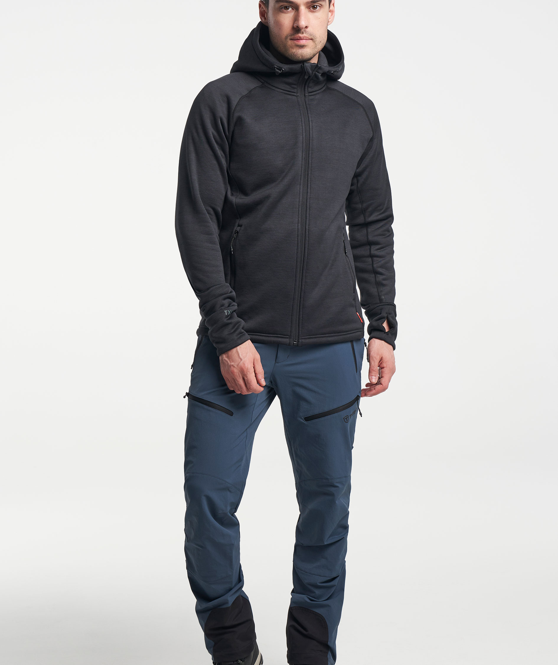 Tenson TXlite hoodie with full zipper, Black