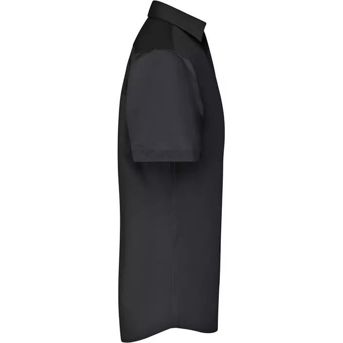 James & Nicholson modern fit short-sleeved shirt, Black, large image number 2
