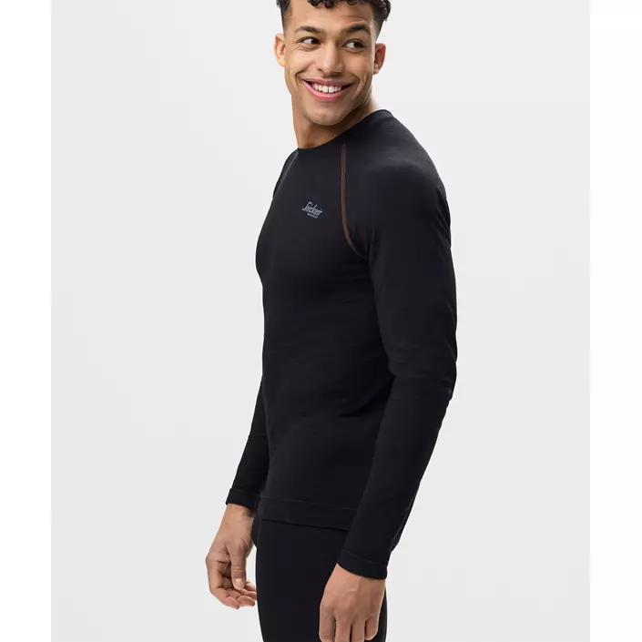 Snickers langærmet uld termoundertrøje, Black, large image number 5