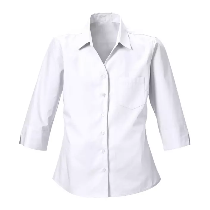 Hejco modern fit 3/4 ærmet dameskjorte, Hvid, large image number 0