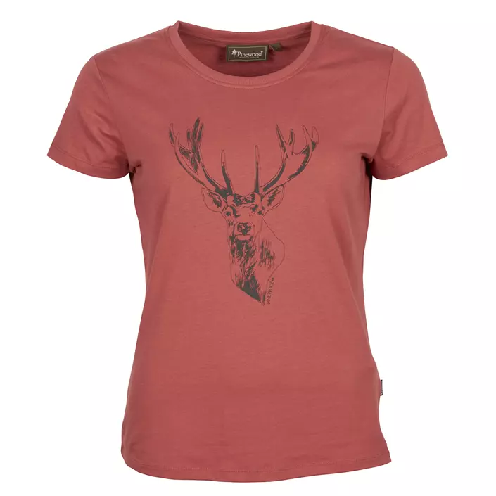 Pinewood Red Deer dame T-shirt, Rusty Pink, large image number 0
