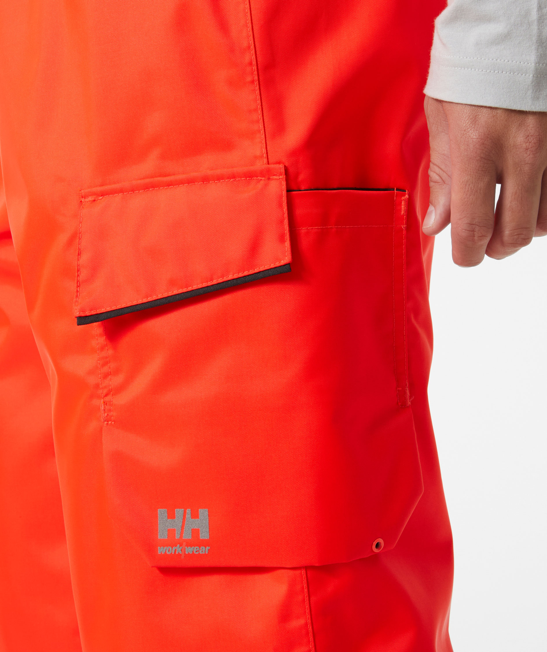 Helly Hansen UC-ME winter trousers, Hi-Vis Red/Ebony, large image number 4