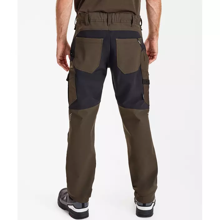 Engel Entire arbejdsbukser full stretch, Forest Green/Black, large image number 4