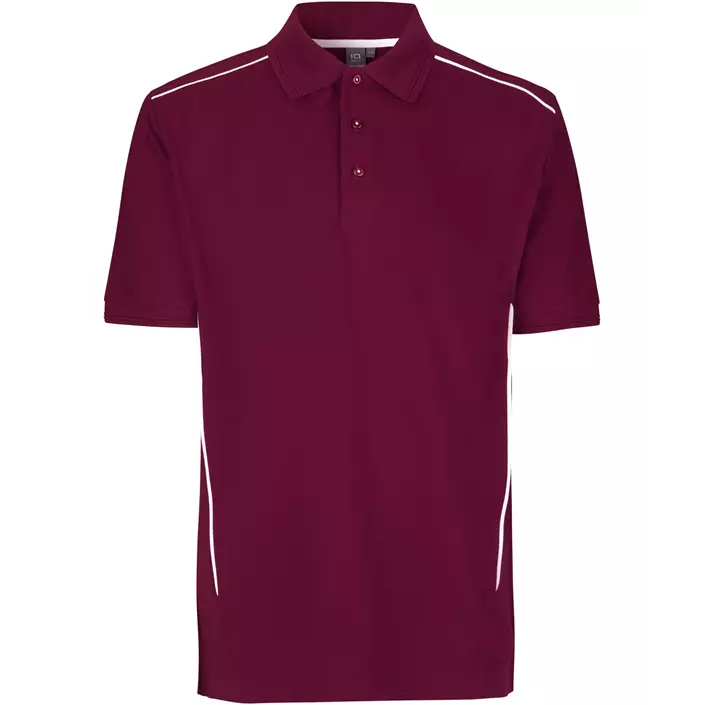 ID PRO Wear pipings polo T-skjorte, Bordeaux, large image number 0