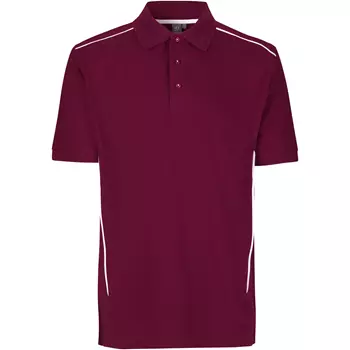 ID PRO Wear pipings polo T-skjorte, Bordeaux