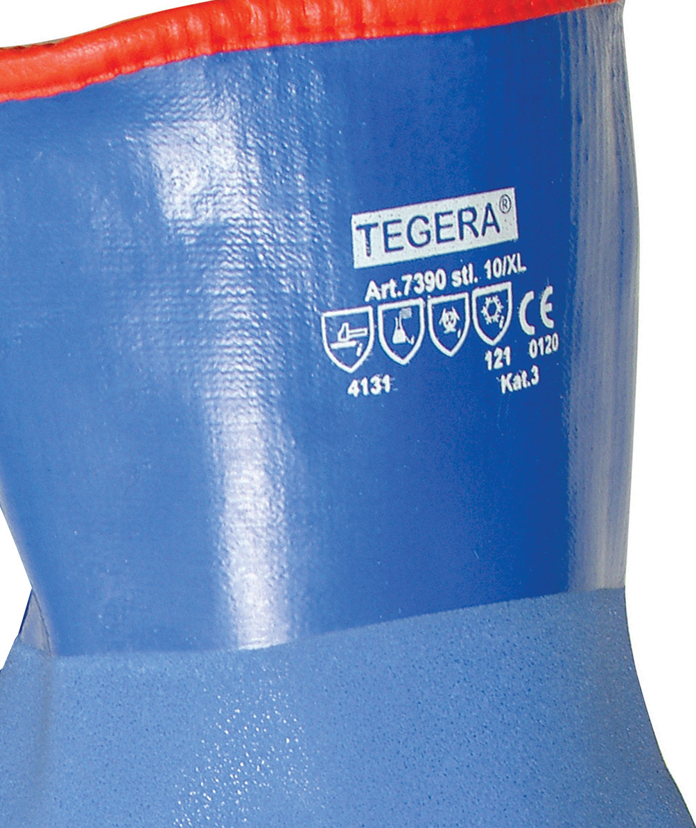 Tegera 7390 vinter kemikalieskyddshandskar, Bl&aring;