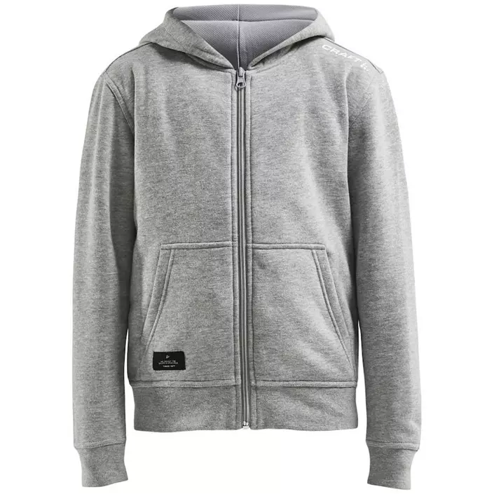Craft Community FZ hoodie for kids, Grey melange, large image number 0