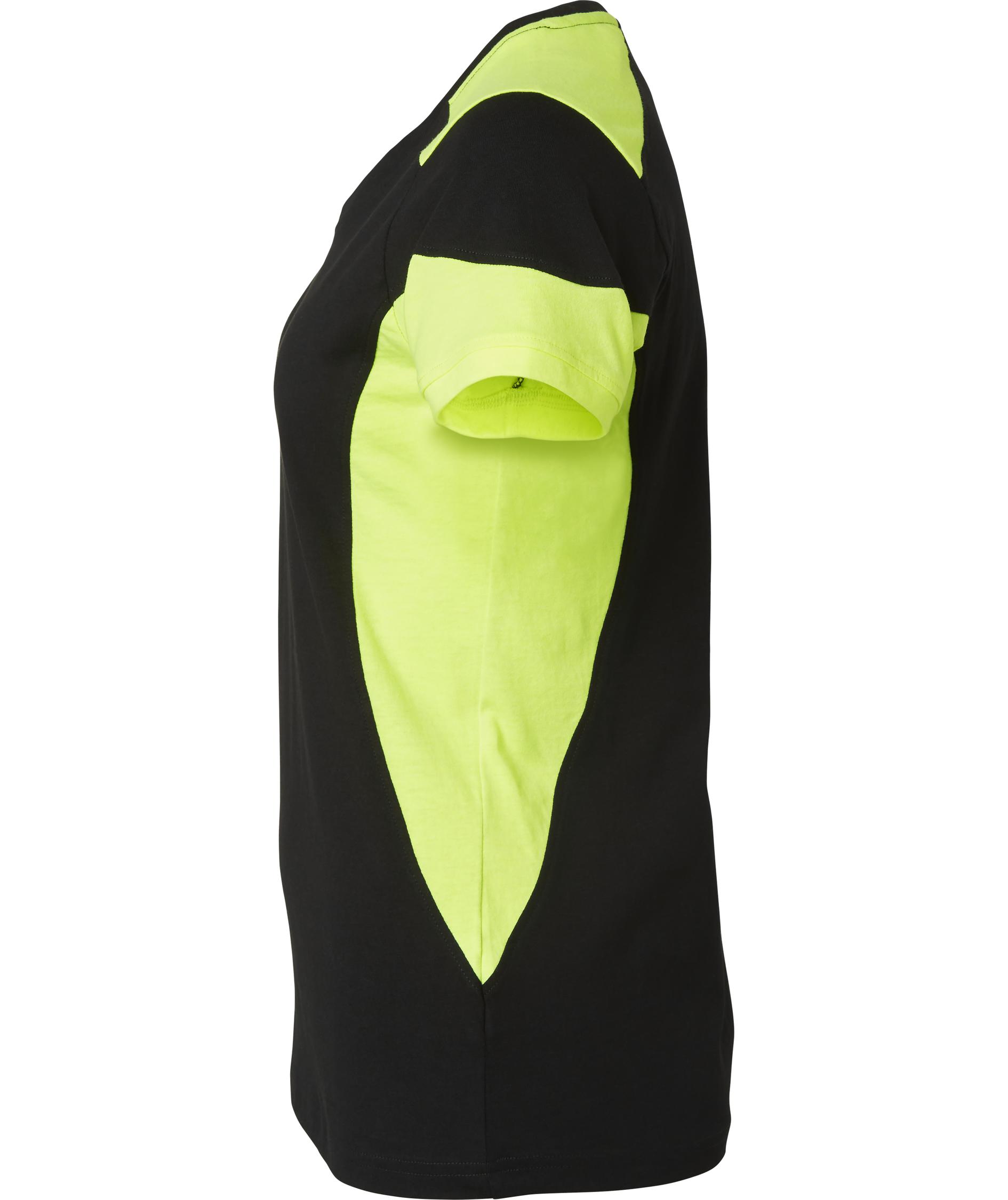 Top Swede women's T-shirt 211, Black/Hi-Vis Yellow, large image number 3
