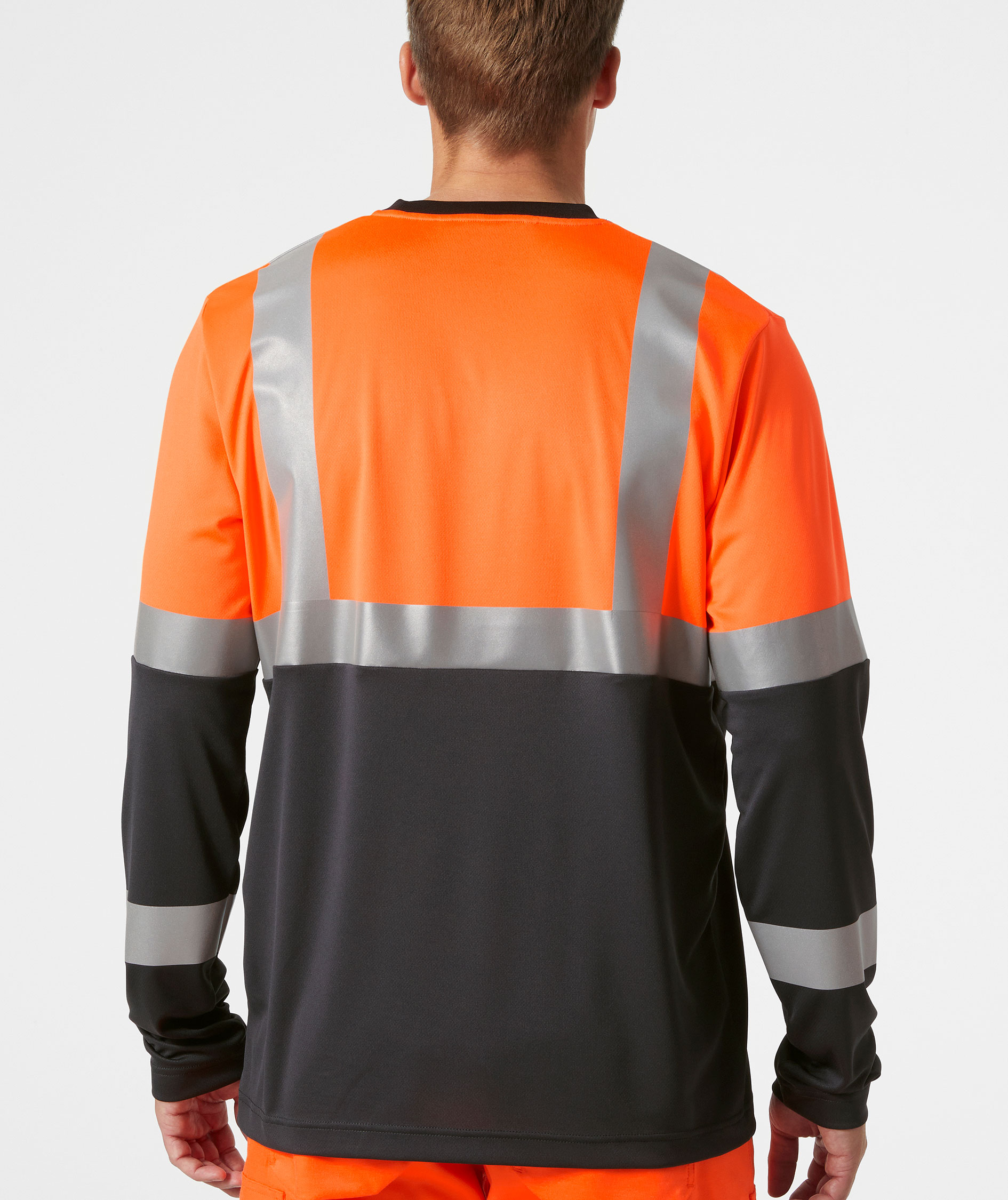Helly Hansen Addvis long-sleeved T-shirt, Hi-vis Orange/Ebony, large image number 3