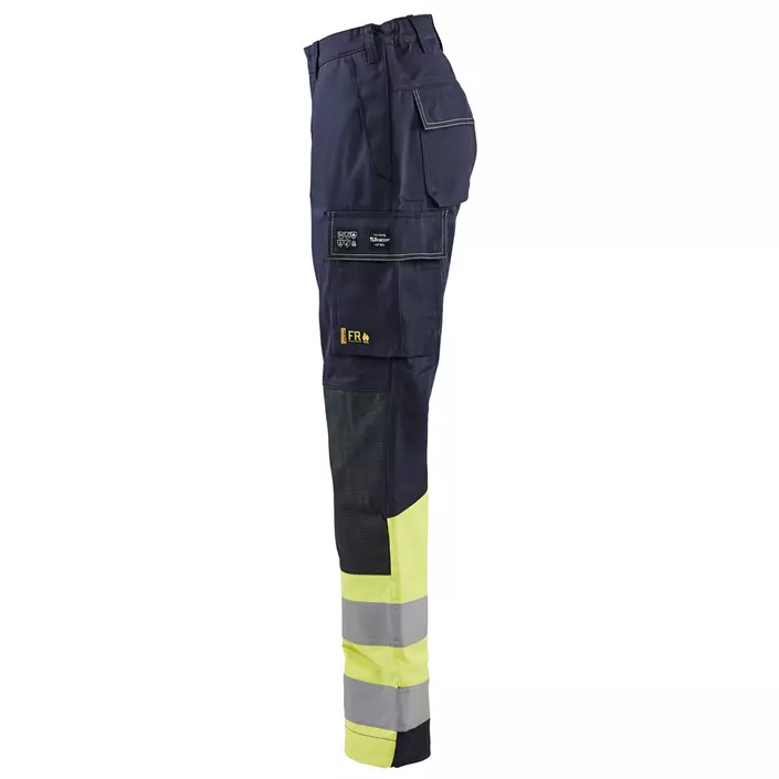 Blåkläder women's work trousers, Marine/Hi-Vis yellow, large image number 3